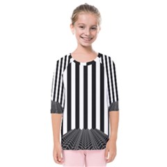 Stripes Geometric Pattern Digital Art Art Abstract Abstract Art Kids  Quarter Sleeve Raglan T-shirt