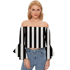 Stripes Geometric Pattern Digital Art Art Abstract Abstract Art Off Shoulder Flutter Bell Sleeve Top