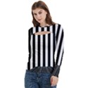 Stripes Geometric Pattern Digital Art Art Abstract Abstract Art Women s Cut Out Long Sleeve T-Shirt View2