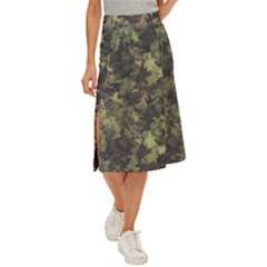 Camouflage Military Midi Panel Skirt by Ndabl3x