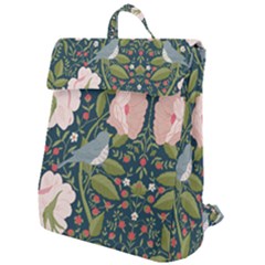 Spring Design With Watercolor Flowers Flap Top Backpack