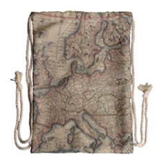 Old Vintage Classic Map Of Europe Drawstring Bag (large)
