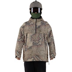 Old Vintage Classic Map Of Europe Men s Ski And Snowboard Waterproof Breathable Jacket by Paksenen