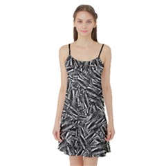 Monochrome Mirage Satin Night Slip