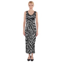 Monochrome Mirage Fitted Maxi Dress