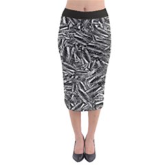 Monochrome Mirage Midi Pencil Skirt