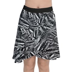 Monochrome Mirage Chiffon Wrap Front Skirt