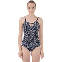 Monochrome Mirage Cut Out Top Tankini Set