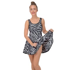 Monochrome Mirage Inside Out Casual Dress by dflcprintsclothing