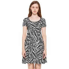 Monochrome Mirage Inside Out Cap Sleeve Dress