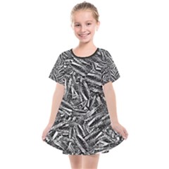 Monochrome Mirage Kids  Smock Dress