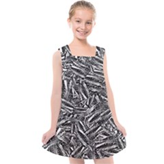 Monochrome Mirage Kids  Cross Back Dress by dflcprintsclothing