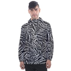 Monochrome Mirage Men s Front Pocket Pullover Windbreaker by dflcprintsclothing