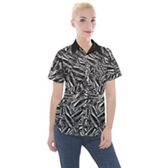 Monochrome Mirage Women s Short Sleeve Pocket Shirt