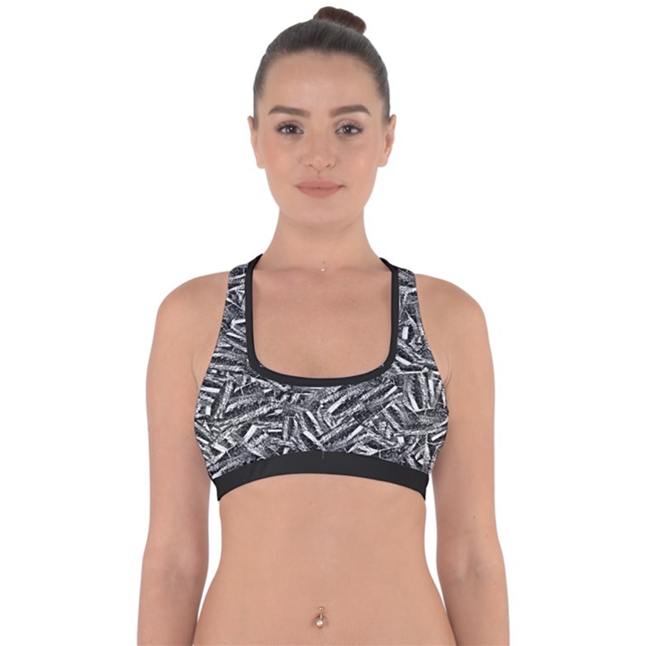 Monochrome Mirage Cross Back Hipster Bikini Top 