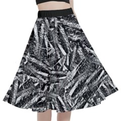 Monochrome Mirage A-line Full Circle Midi Skirt With Pocket