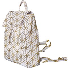 Gold Flower Of Life Sacred Geometry Buckle Everyday Backpack