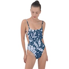 Spring Pattern Tie Strap One Piece Swimsuit by AlexandrouPrints