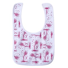 Fantasy Landscape Scene Sketchy Illustration Motif Pattern Wb Baby Bib