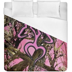 Pink Browning Deer Glitter Camo Duvet Cover (king Size)