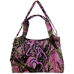 Pink Browning Deer Glitter Camo Double Compartment Shoulder Bag by Maspions