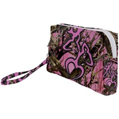 Pink Browning Deer Glitter Camo Wristlet Pouch Bag (small) by Maspions