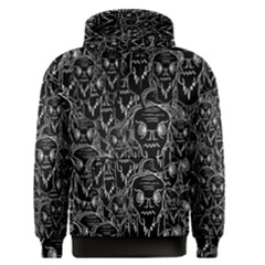 Old Man Monster Motif Black And White Creepy Pattern Men s Core Hoodie by dflcprintsclothing