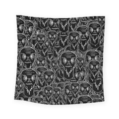 Old Man Monster Motif Black And White Creepy Pattern Square Tapestry (small) by dflcprintsclothing