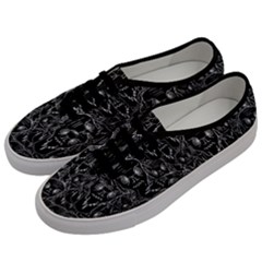 Old Man Monster Motif Black And White Creepy Pattern Men s Classic Low Top Sneakers