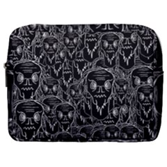 Old Man Monster Motif Black And White Creepy Pattern Make Up Pouch (large) by dflcprintsclothing