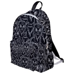 Old Man Monster Motif Black And White Creepy Pattern The Plain Backpack by dflcprintsclothing