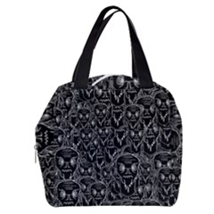 Old Man Monster Motif Black And White Creepy Pattern Boxy Hand Bag