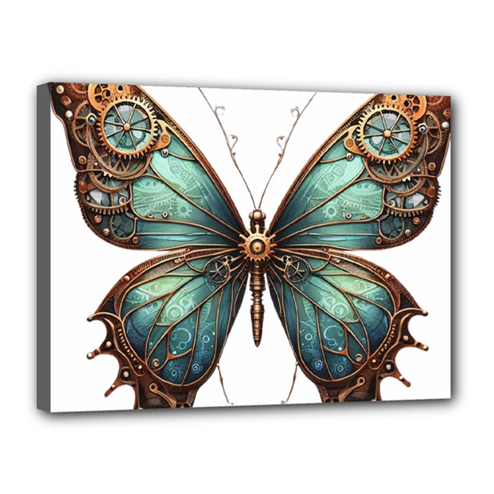 Mechanical Butterfly Canvas 16  x 12  (Stretched)