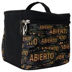 Abierto Neon Lettes Over Glass Motif Pattern Make Up Travel Bag (big) by dflcprintsclothing