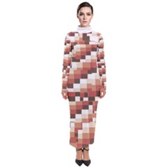 Chromaticmosaic Print Pattern Turtleneck Maxi Dress by dflcprintsclothing