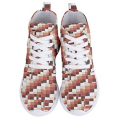 Chromaticmosaic Print Pattern Women s Lightweight High Top Sneakers by dflcprintsclothing