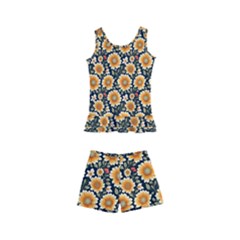 Flower 120424 Kids  Boyleg Swimsuit