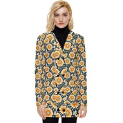 Flower 120424 Button Up Hooded Coat 