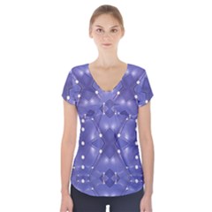 Couch Material Photo Manipulation Collage Pattern Short Sleeve Front Detail Top by dflcprintsclothing