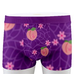 Purple Blossom Peaches Men s Boxer Briefs by SpankoGoods