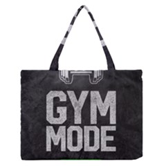 Gym Mode Zipper Medium Tote Bag