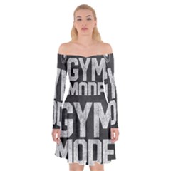 Gym Mode Off Shoulder Skater Dress