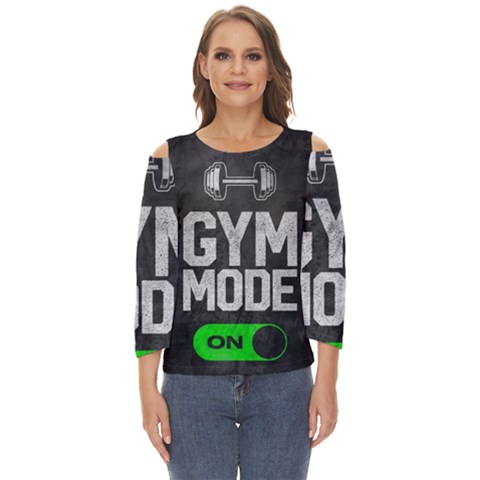 Gym Mode Cut Out Wide Sleeve Top by Store67