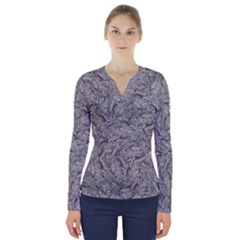 Intricashine V-neck Long Sleeve Top