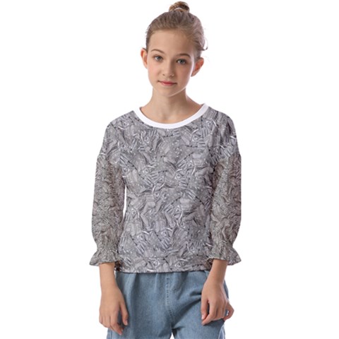 Intricashine Kids  Cuff Sleeve Top by dflcprintsclothing