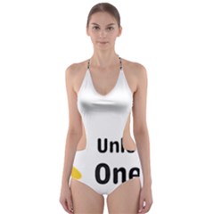 Sacral Chakra s Mantra 1 Cut-out One Piece Swimsuit