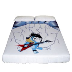 Bluey, Bluey Dad, Bluey Kids, Fitted Sheet (queen Size)