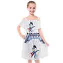 bluey, bluey dad, bluey kids, Kids  Cut Out Shoulders Chiffon Dress View1