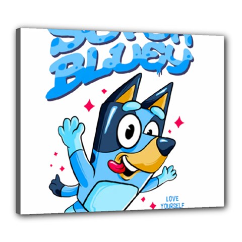 Super Bluey Canvas 24  X 20  (stretched)