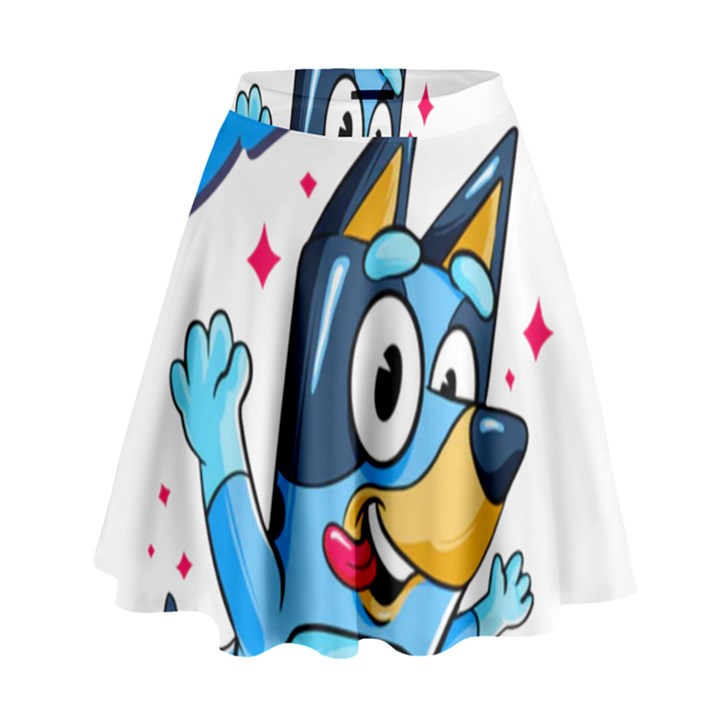 super bluey High Waist Skirt